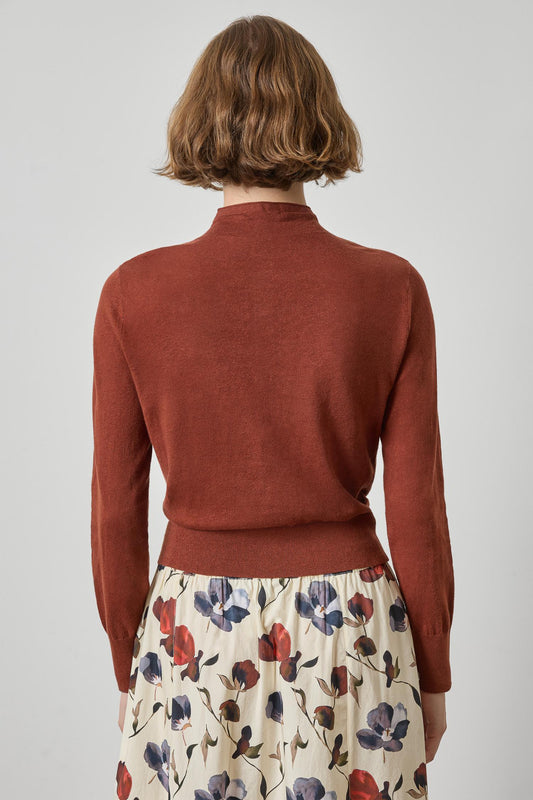 Funnel Neck Cardigan Womens Sweater Maplewood A2