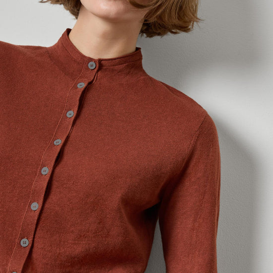 Funnel Neck Cardigan Womens Sweater Maplewood A3