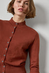 Funnel Neck Cardigan Womens Sweater Maplewood A3