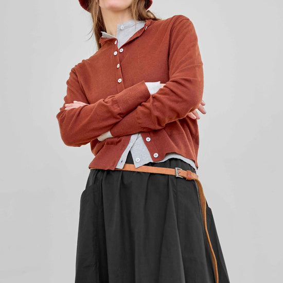 Funnel Neck Cardigan Womens Sweater Maplewood C2