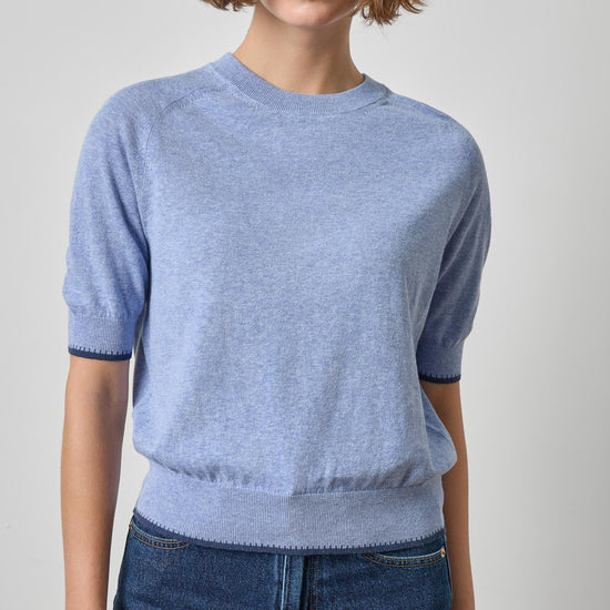 Crewneck Saddle Sleeve Sweater Womens Sweater Lake A1