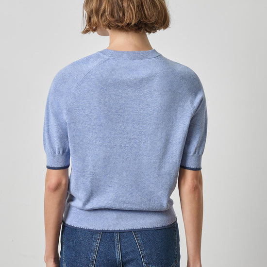 Crewneck Saddle Sleeve Sweater Womens Sweater Lake A2