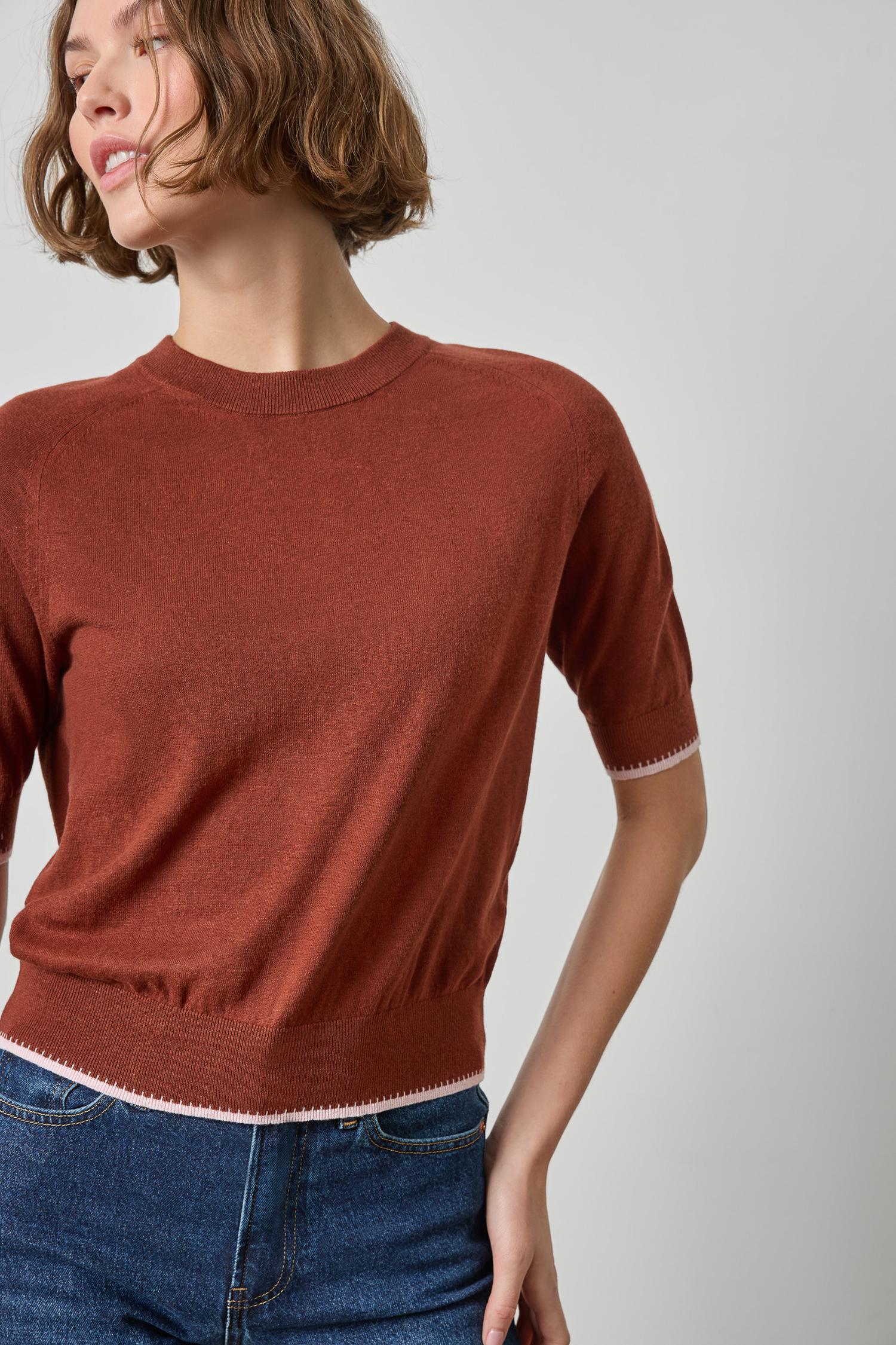 Crewneck Saddle Sleeve Sweater