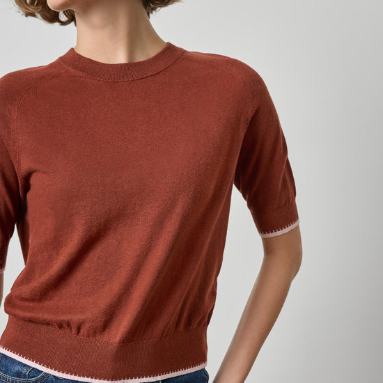 Crewneck Saddle Sleeve Sweater Womens Sweater Maplewood A1