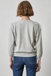 V-Neck Blouson Sweater Womens Sweater Heather Grey A2