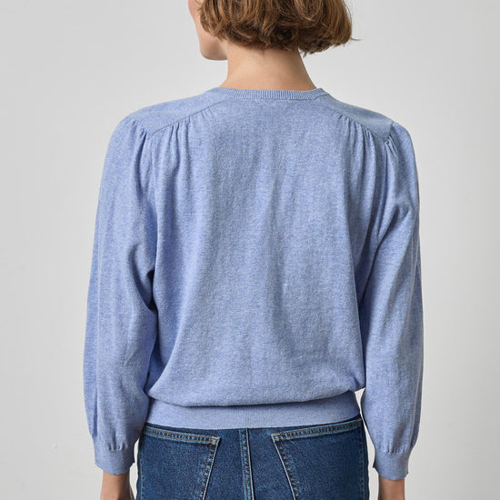 V-Neck Blouson Sweater Womens Sweater Lake A2