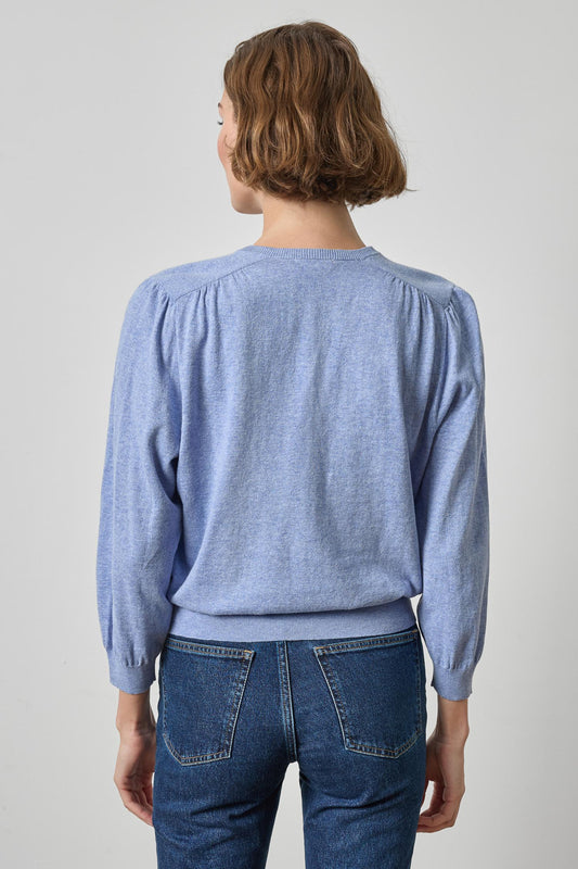 V-Neck Blouson Sweater Womens Sweater Lake A2