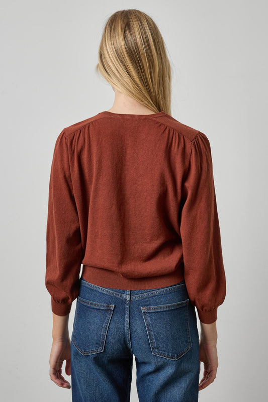 V-Neck Blouson Sweater Womens Sweater Maplewood A2