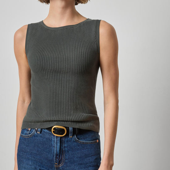 Sleeveless Rib Top Womens Sweater Elm A1