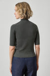 Mock Neck Short Sleeve Sweater Womens Sweater Elm A2