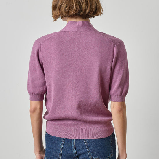 V-Neck Elbow Sleeve Sweater Womens Sweater Dewberry A2