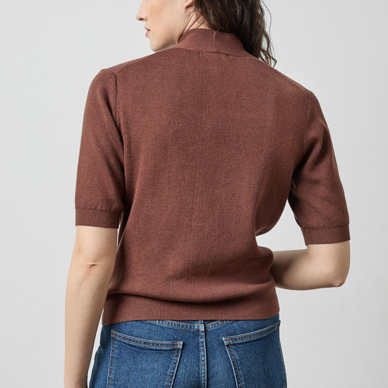 V-Neck Elbow Sleeve Sweater Womens Sweater Java A2