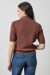 V-Neck Elbow Sleeve Sweater Womens Sweater Java A2