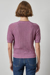 Mixed Stitch Crewneck Sweater Womens Sweater Dewberry A2