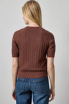 Mixed Stitch Crewneck Sweater Womens Sweater Java A2