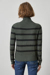 Textured Stripe Turtleneck Sweater Womens Sweater Balsam Stripe A2