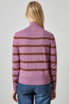 Textured Stripe Turtleneck Sweater Womens Sweater Dewberry Stripe A2