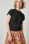 Novelty Stitch Wedge Sweater Womens Sweater Black A1