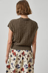 Novelty Stitch Wedge Sweater Womens Sweater Olive A2