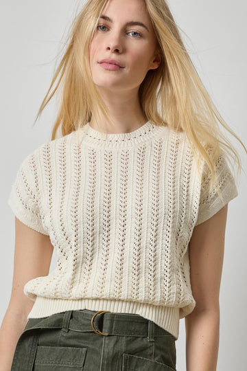 Novelty Stitch Wedge Sweater Womens Sweater Rope A1