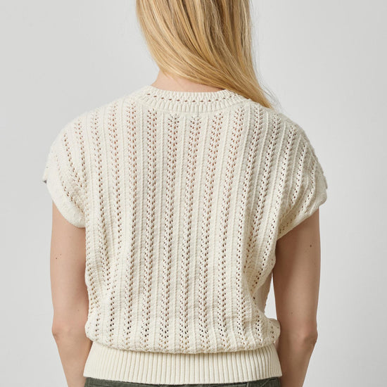 Novelty Stitch Wedge Sweater Womens Sweater Rope A2