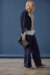 Sherpa Lined Jean Jacket Womens Jacket Dark Wash Blue C2