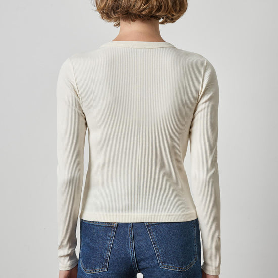 Button Front Ribbed Cardigan Womens Top Rope A2