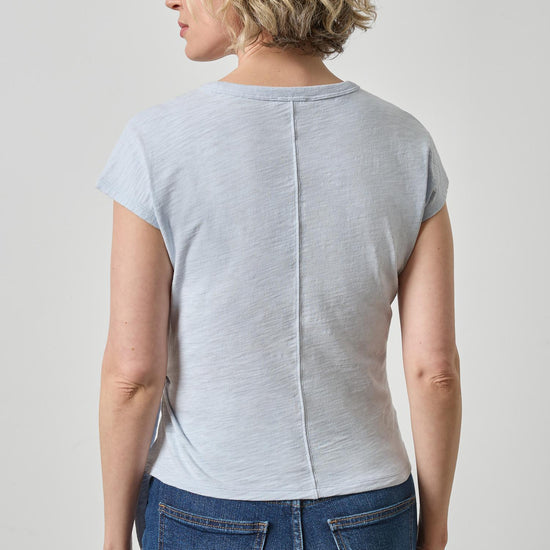 Tie Front Tee in color Glacier Image A2