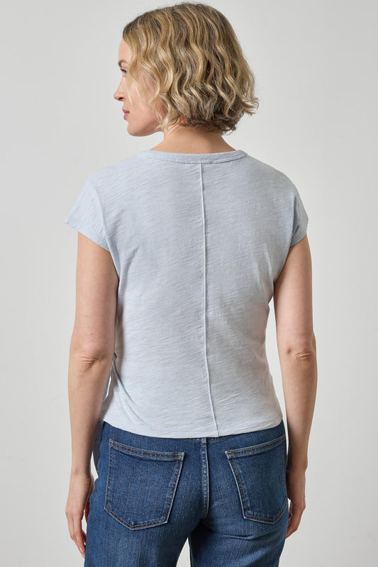 Tie Front Tee in color Glacier Image A2