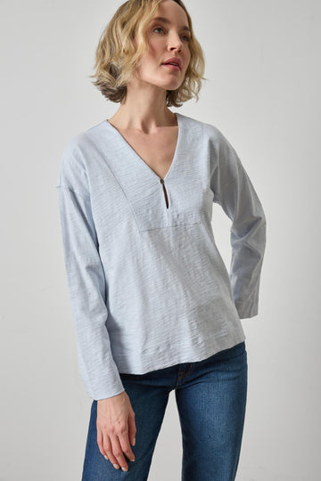 Keyhole Easy Cuffed Tee Womens Top Glacier A1