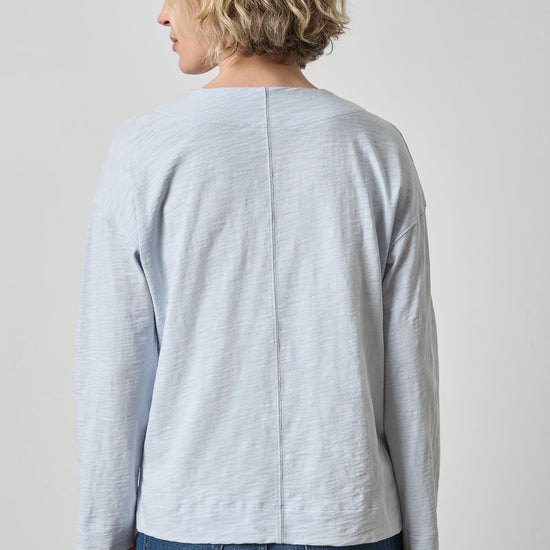 Keyhole Easy Cuffed Tee Womens Top Glacier A2