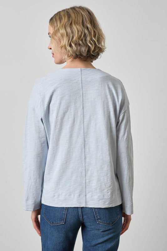 Keyhole Easy Cuffed Tee Womens Top Glacier A2