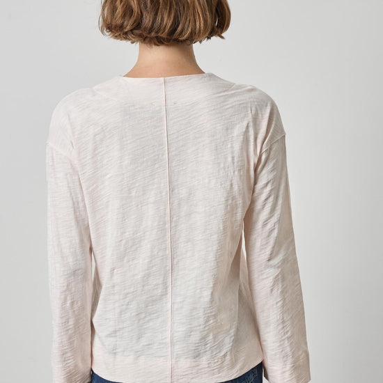 Keyhole Easy Cuffed Tee Womens Top Tearose A2