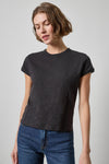 Boxy Cap Sleeve in color Black Image A1