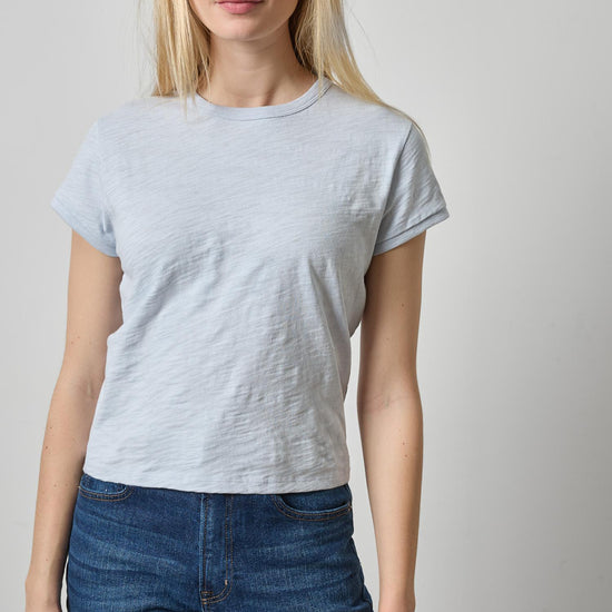 Boxy Cap Sleeve in color Glacier Image A1