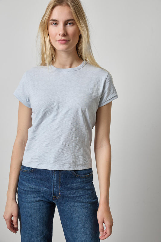 Boxy Cap Sleeve in color Glacier Image A1