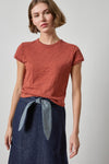 Boxy Cap Sleeve in color Henna Image A1