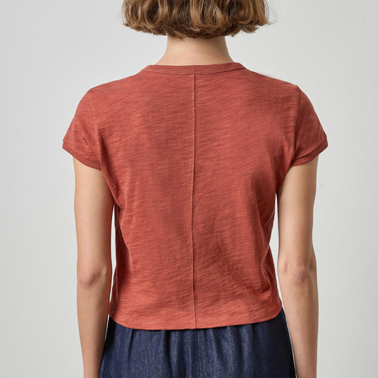 Boxy Cap Sleeve in color Henna Image A2