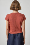 Boxy Cap Sleeve in color Henna Image A2