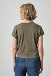Boxy Cap Sleeve in color Olive Image A2