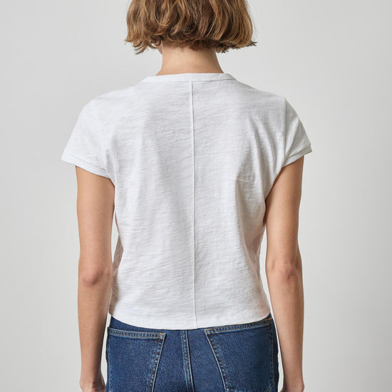 Boxy Cap Sleeve in color White Image A2