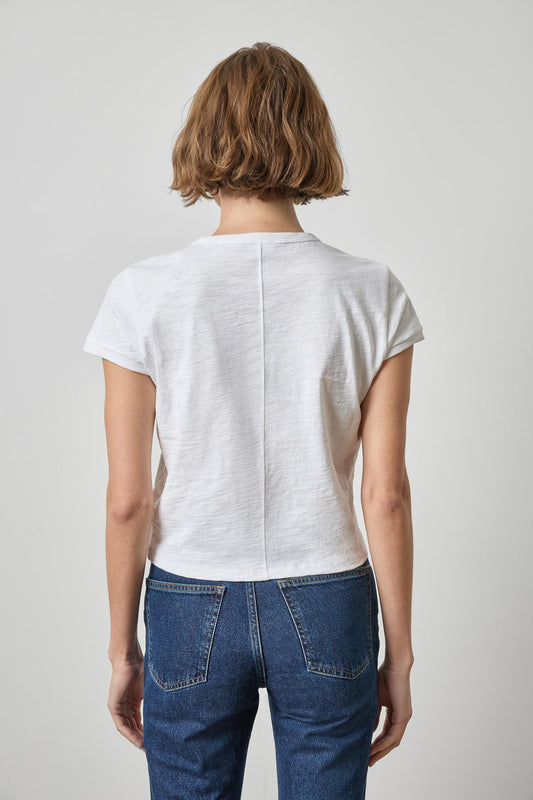 Boxy Cap Sleeve in color White Image A2