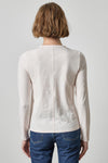 Long Sleeve Crewneck Womens Top Tearose A2