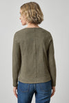 Long Sleeve V-Neck in color Olive Image A2