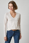 Long Sleeve V-Neck in color Tearose Image A1