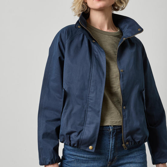 Raglan Bomber Jacket Womens Jacket Navy A1