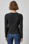 Slim Long Sleeve Crew Womens Top Black A2