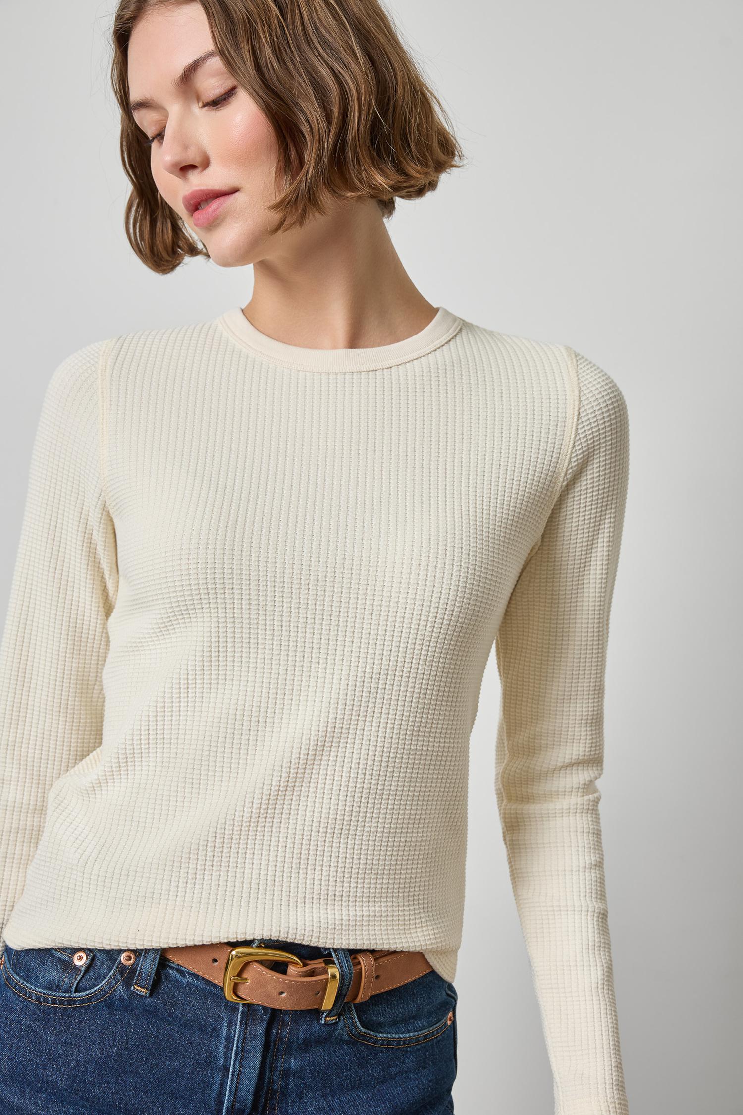Slim Long Sleeve Crew Womens Top Rope A1