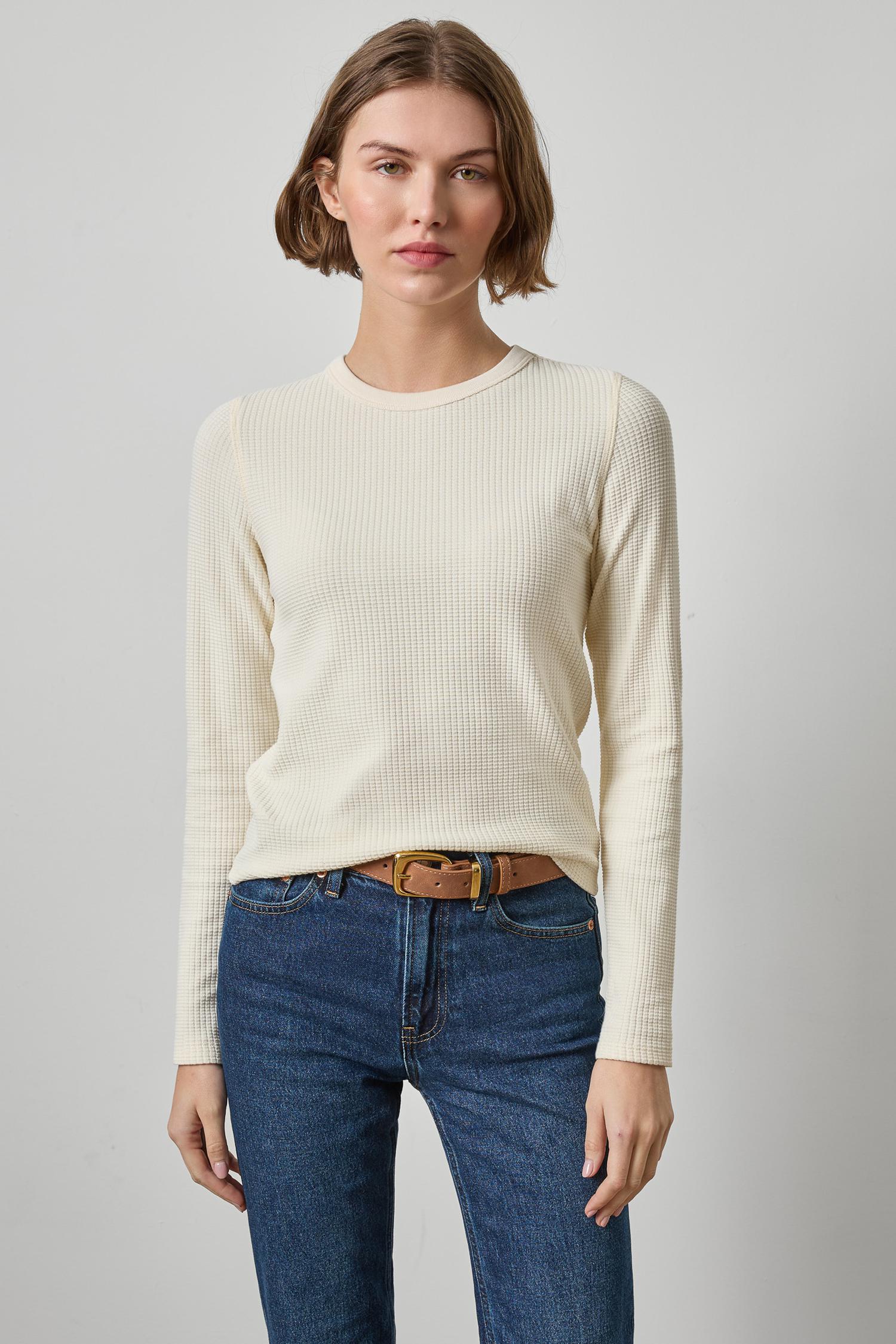 Slim Long Sleeve Crew Womens Top Rope A3
