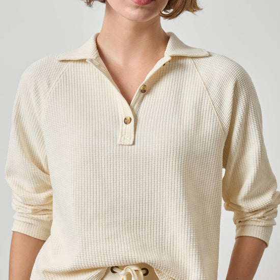Raglan Polo Womens Top Rope A1